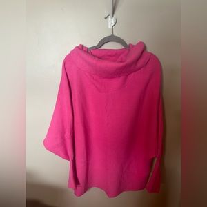 Barbie pink cowl neck sweater, Davi & Dani, size large Tunic style, fit to 1X